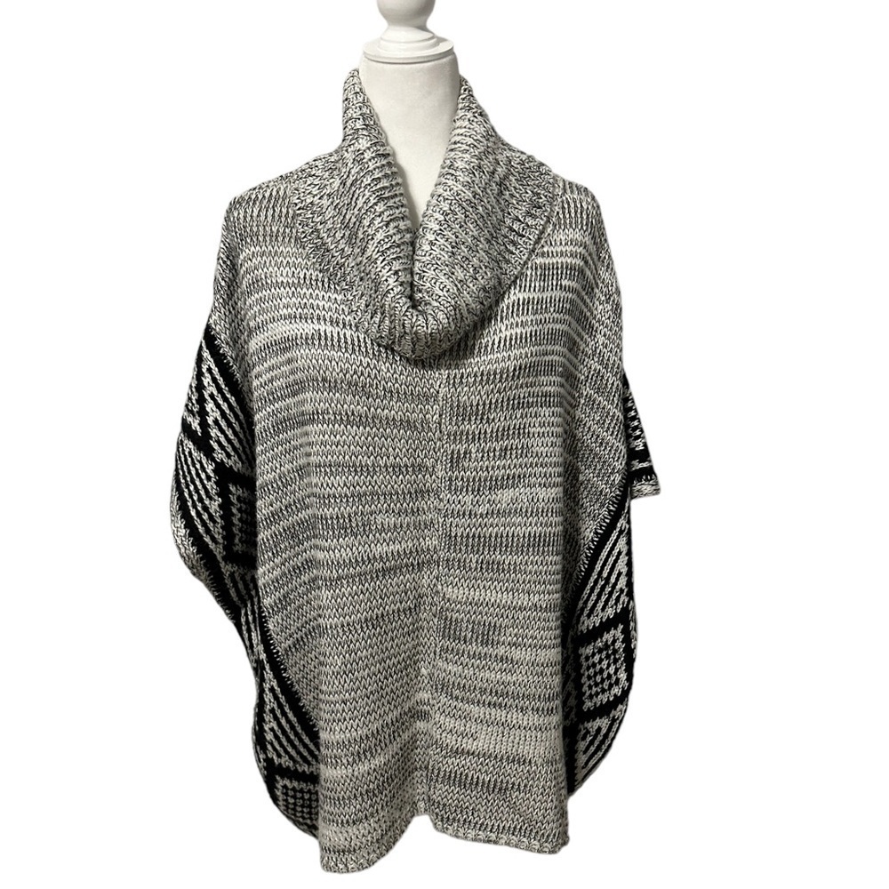 Alya Poncho Sweater Medium Super Soft Cowl Neck Poncho Lagenlook Cottagecore